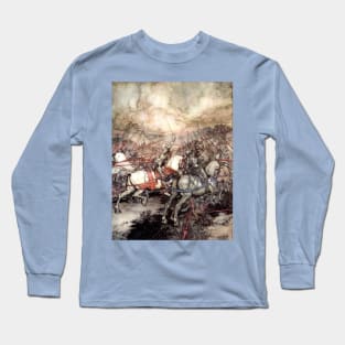 King Arthur in Battle - Arthur Rackham Long Sleeve T-Shirt